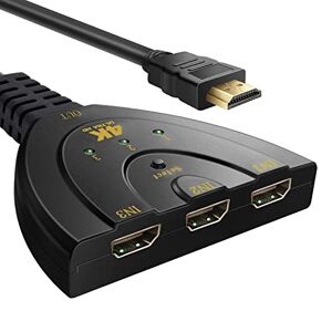 Aweskmod HDMI Switch 4k,Splitter HDMI Automatique,60Hz 1 Entrée 3 Sorties pour TV, Switch HDMI Automatique Ultra HD, Commutateur HDMI 2.0, HDMI Ultra Performant, Adaptateur HDMI PC/PS5/PS4/Xbox/Lecteur Blu-Ray - Publicité
