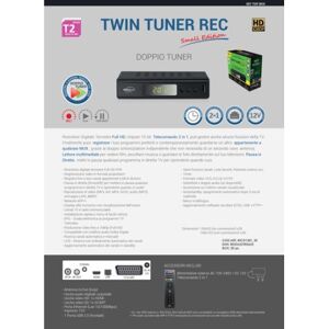Digiquest Twin Tuner Small Edition Ethernet (RJ-45), Terrestre Full HD Nero (RICD1201_SE)