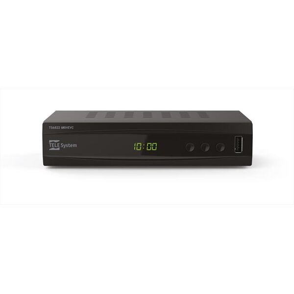 telesystem ts6822 twin dvb-t2 hevc 10 bit-black