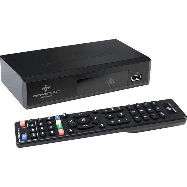 diprogress dps201hd decoder digitale satellitare full hd dvb-s2 usb pvr hdmi scart colore nero - dps201hd