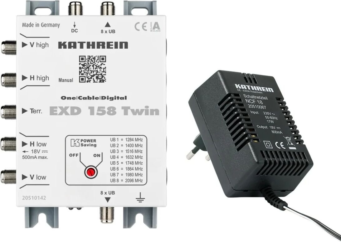 Kathrein EXD 158 Twin multinterruttore satellitare 5 ingressi 2 uscite [20510142]