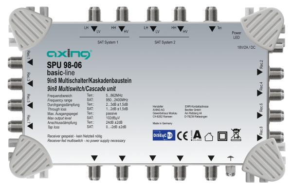 Axing SPU09806 multinterruttore satellitare 9 ingressi