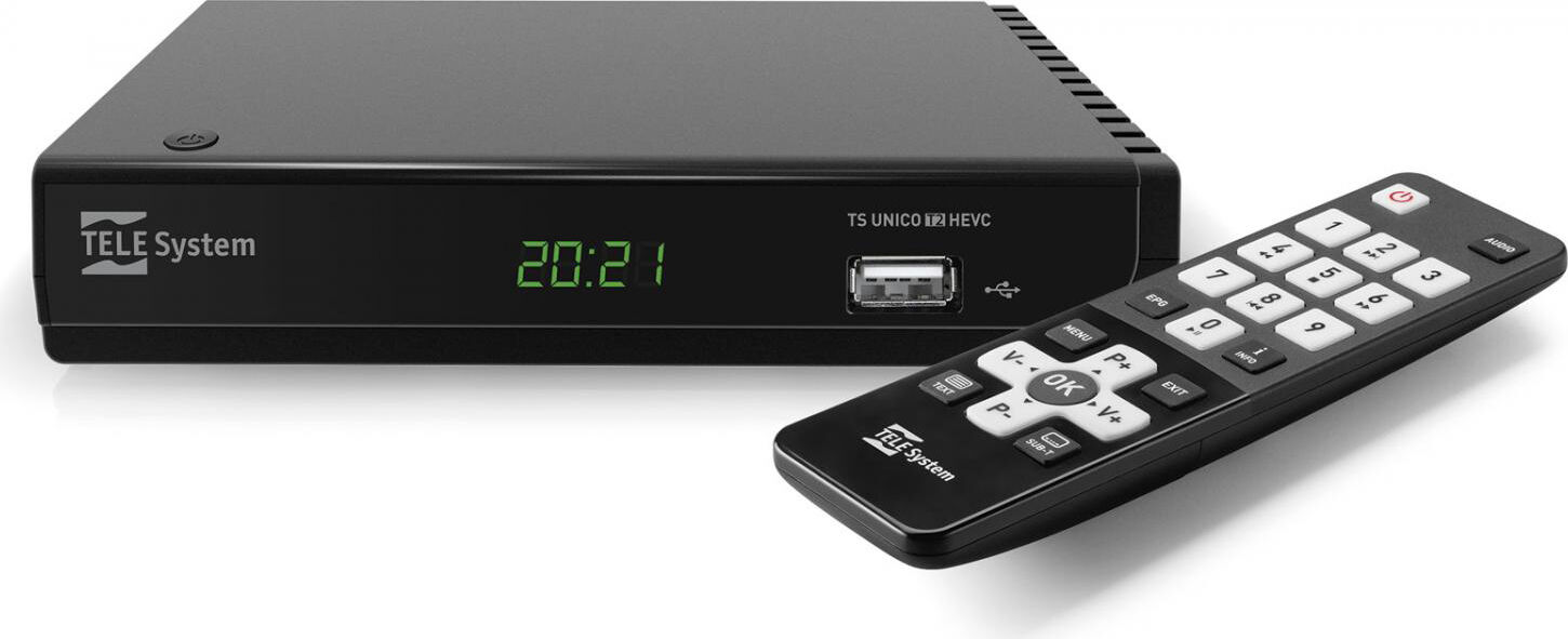 telesystem 21005331 decoder digitale terrestre dvb-t2 hevc mpeg-4 hd ready colore nero - 21005331 unico