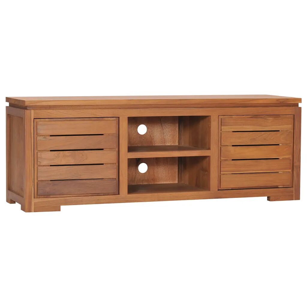 vidaXL TV-benk 110x30x40 cm heltre teak