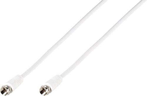 44043 Vivanco Antennen, SAT connection cable 5.00m 90 dB Folienschirm, Geflechtschirm white