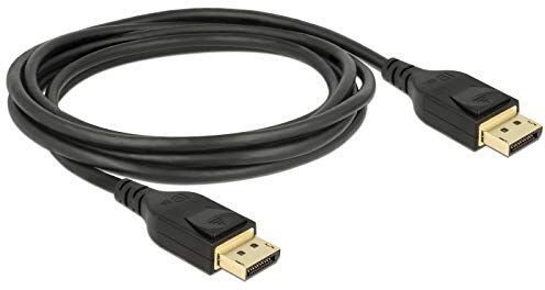 85663 Delock Kabel DisplayPortort 1.4 8K 60Hz 5m, DP 8K certifierad (Ultra HD 2), 4K @ 240hz, DP kabel för spelskärm, spelgrafikkort,