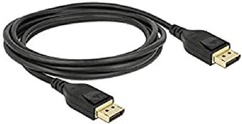 85661 Delock Kabel DisplayPortort 1.4 8K 60Hz 3m, DP 8K certifierad (Ultra HD 2), 4K @ 240hz, DP kabel för spelskärm, spelgrafikkort,