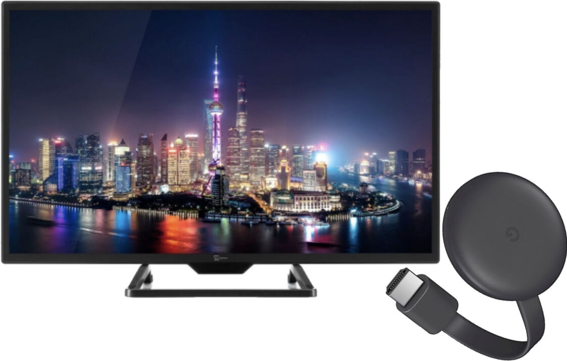 TELE System 12 Volts Tv Till Husbil Placo 22 Full Hd Slim Google Chromecast Paket