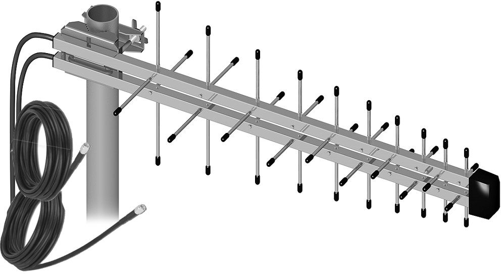 4g Lte Mimo Riktantenn 800-2170  Mhz Inkl 2st X 10m Kabel Med Sma Kontakt