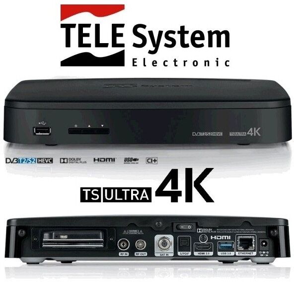 Telesystem Ts Ultra 4k Dvb-T2/s2  Kombo Satellit Och Marksänd-Boxer