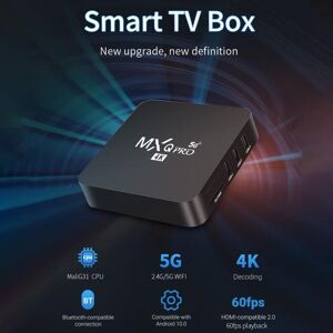 caicaichen Smart TV Box HD-compatible 4K Portable US/EU/UK Plug TV Set Top Box for Android