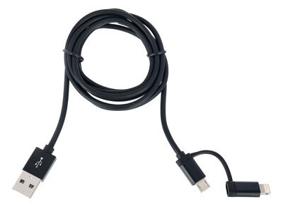 Ansmann USB 2in1 Micro Lightning Cable Black