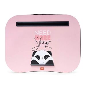 LEGAMI Laptop-Halterung, 44 x 33,5 cm, Laptop-Tray, Schlitz für Tablets, Panda-Thema, weiches Kissen mit Füllung, seitlicher Griff