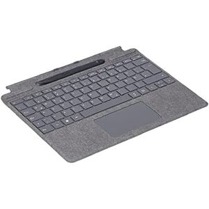 Microsoft Surface Pro 8 / 9 / X Signature Keyboard Platin im Bundle mit Slim Pen 2 Schwarz, QWERTZ Deutsches Tastaturlayout