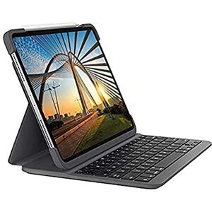 Logitech SLIM FOLIO PRO Bluetooth-Tastatur-Case mit Hintergrundbeleuchtung für iPad Pro 11 Zoll (1. und 2. Generation) (Modell: A1980, A1934, A1979, A2013), Italienisches QWERTY-Layout Grafit