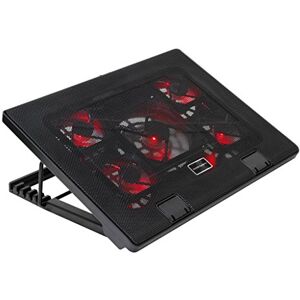 MARSGAMING Mars Gaming MNBC2, PC-Kühlständer, 5 Lüfter, rote LED, 2x USB, 17.35'', Schwarz