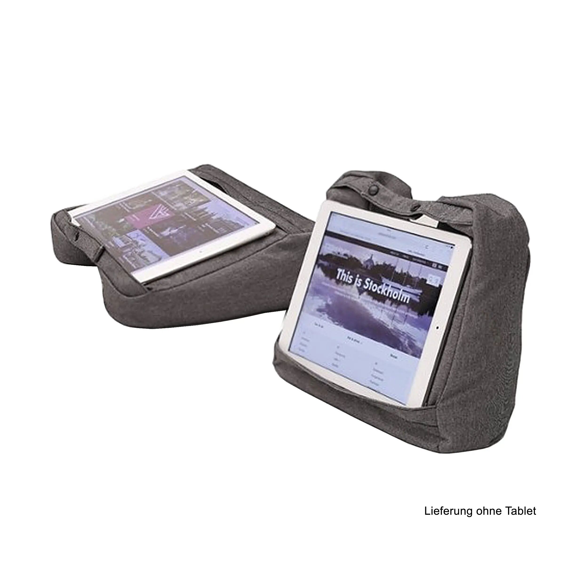 Bosign Tablet & Travel Pillow 2-in-1 Kissen  grau