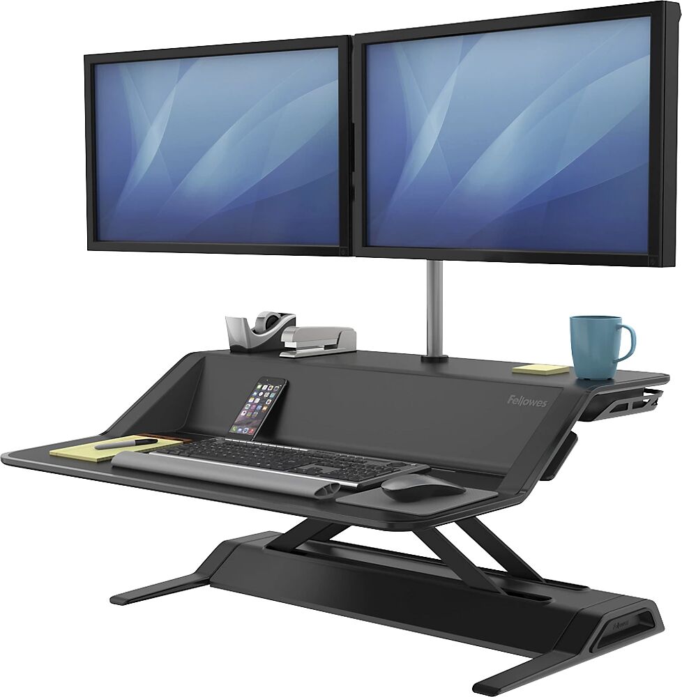 Fellowes Lotus™ Sitz-Steh-Workstation HxBxT 140 x 832 x 616 mm schwarz