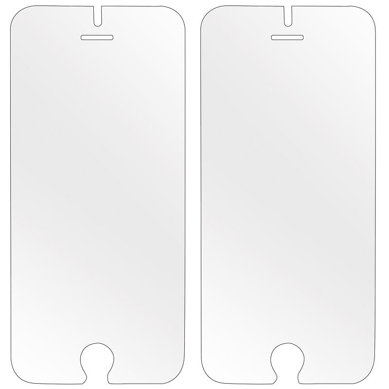 Somikon 2er-Set Displayschutz für Apple iPhone 6, 6s, gehärtetes Echtglas (9H)