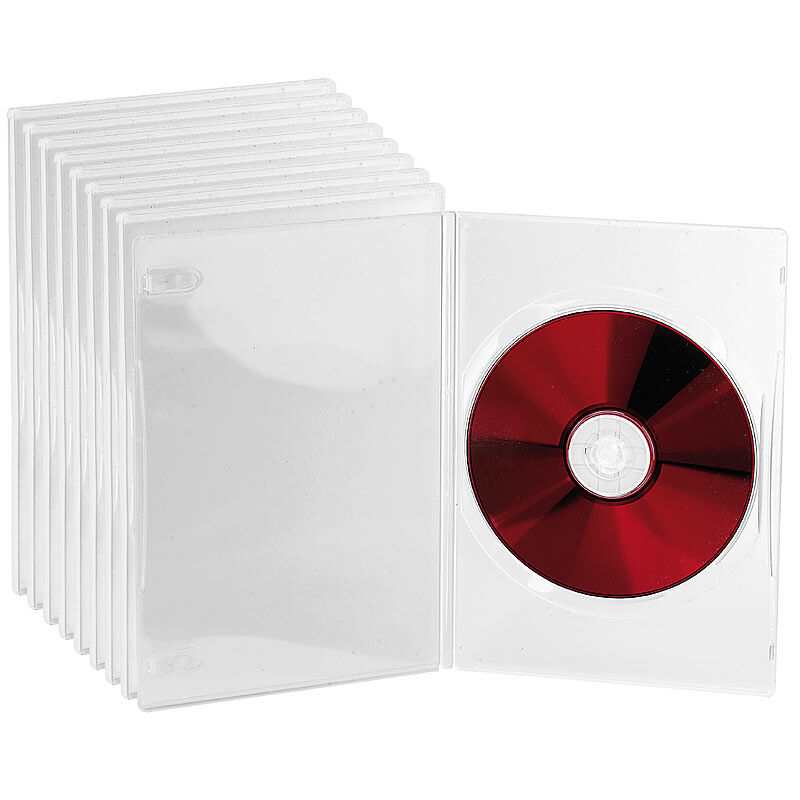 Pearl DVD Slim (7 mm) Einzel Box 10er-Set transparent