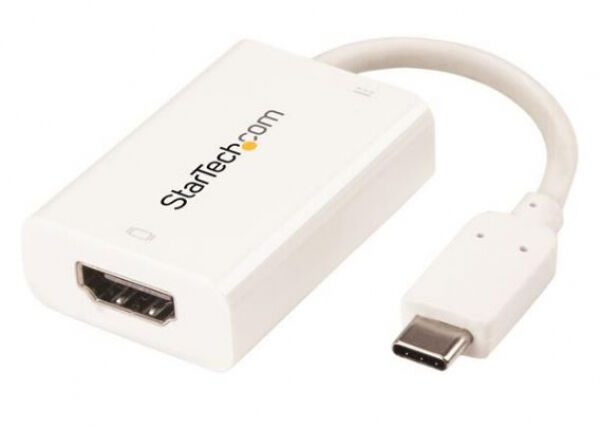 StarTech.com StarTech CDP2HDUCPW - USB-C auf HDMI Adapter mit USB Stromversorgung - 4K 60Hz - Weiss