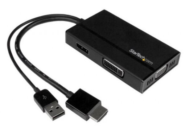 StarTech.com StarTech HD2DPVGADVI - Reise A/V Adapter - 3-in-1 HDMI zu DisplayPort, VGA oder DVI - 1920 x 1200