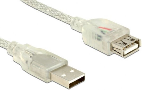 Delock 83883 - USB Verlängerung A -> A St/Bu 2.00m transparent