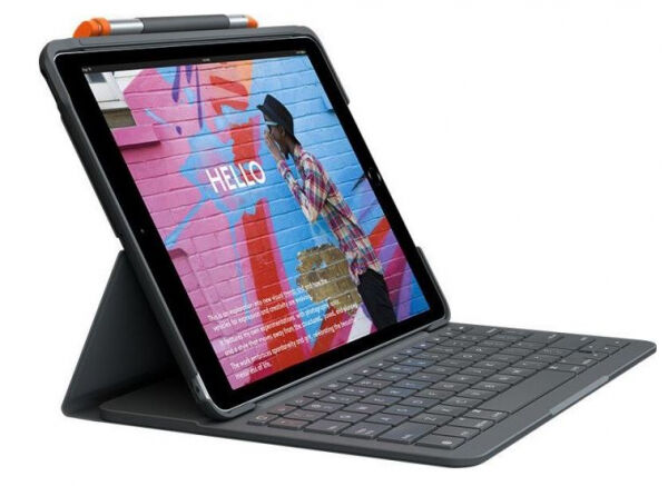 Logitech Slim Folio - KeyboardDock für Apple iPad 10.2 Zoll - CH-Layout