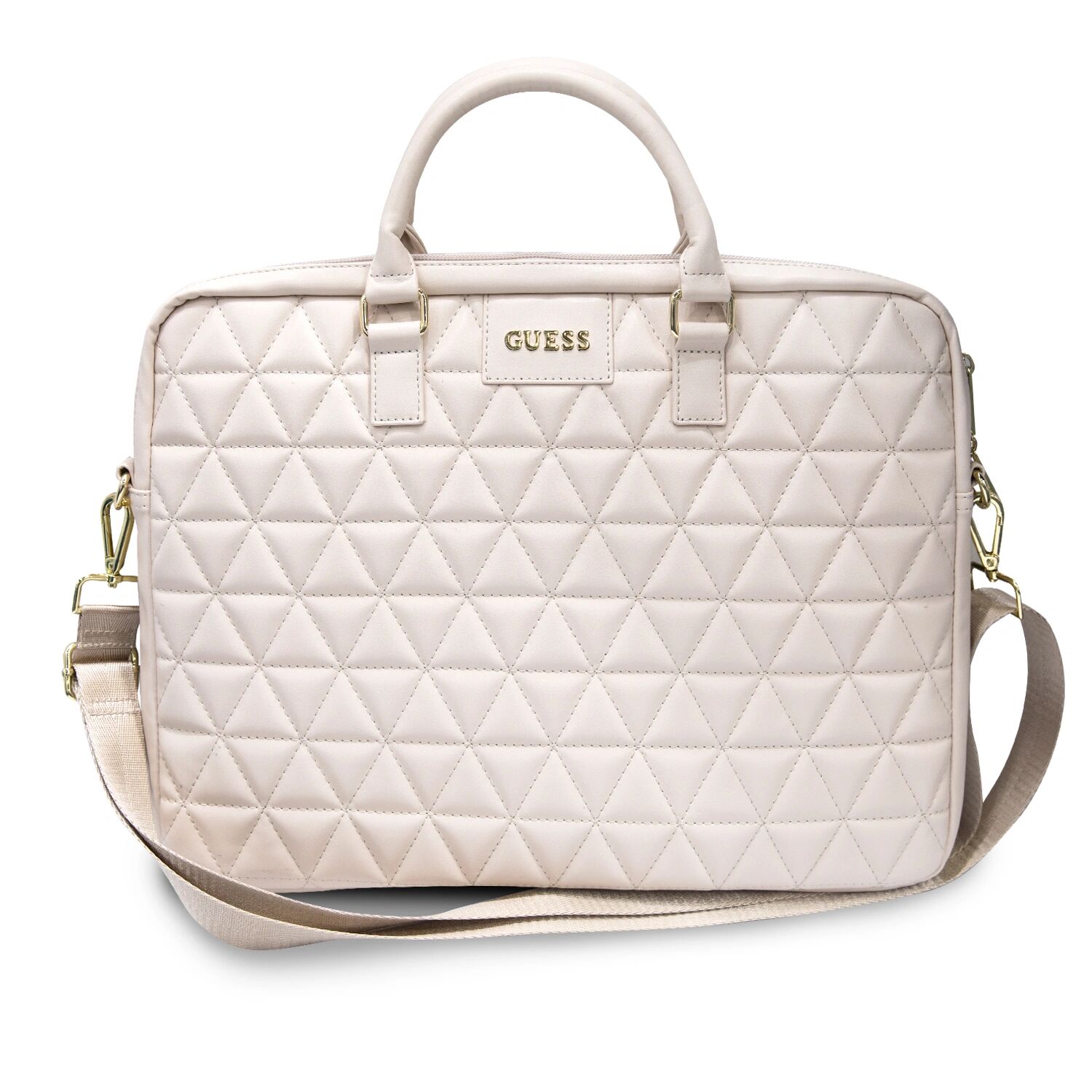 Guess Taška na notebook 15-16" - Guess, Quilted Bag Pink