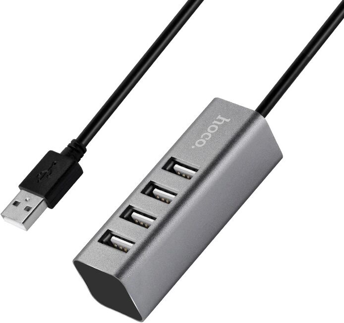 Hoco Redukce USB-A to USB-A - Hoco, HB1 USB Hub Gray