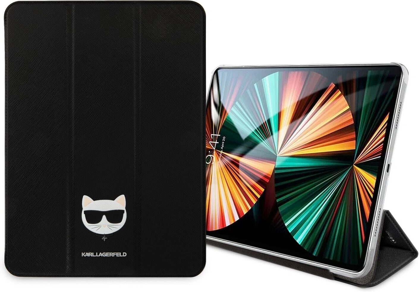 Karl Lagerfeld Pouzdro pro iPad Pro 12.9 (2020/2021) - Karl Lagerfeld, Choupette Head Black