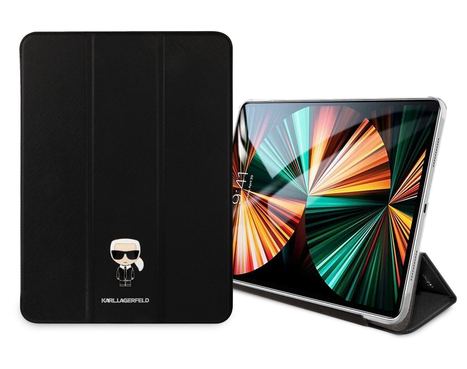 Karl Lagerfeld Pouzdro pro iPad Pro 11 (2020/2021) - Karl Lagerfeld, Metal Saffiano Black