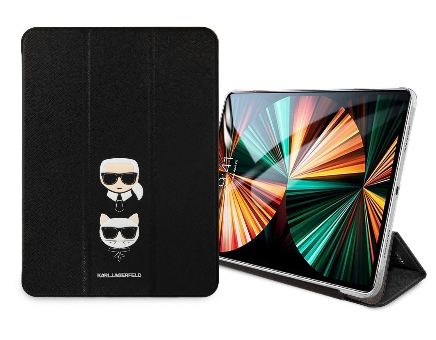 Karl Lagerfeld Pouzdro pro iPad Pro 11 (2020/2021) - Karl Lagerfeld, Karl and Choupette Black