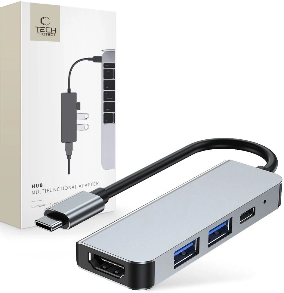 Tech-Protect Redukce / adaptér USB-C - Tech-Protect, V2-HUB 4in1