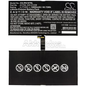 Ersatzakku - CS-IPA167SL - Apple 020-01238 / A1670 - 3,77 Volt 10800mAh Li-Polymer