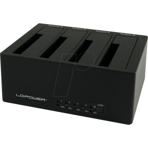 LC POWER LC-DOCK-U3-4B - Dockingstation 4x 2,5''/3,5'' SATA, USB 3.0, eSATA