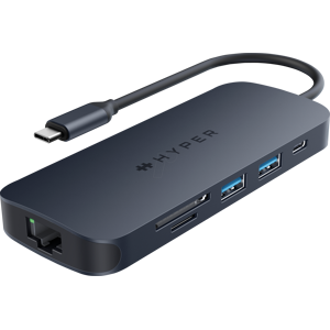 HYPER HD4004GL - PortReplicator/Dockingstation, USB-C, 8 Port