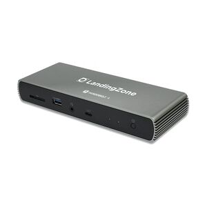 LANDINGZONE Thunderbolt 4 Dockingstation fuer alle Macbook Pro und Air Thunderbolt 4 Contro. 135W Adapter füer bis zu 2 4K Monitor