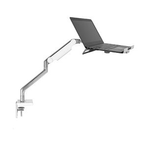 Humanscale M2.1 Laptop Tischhalterung mit Schwenkarm schräg, weiß