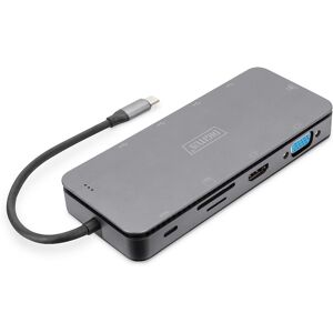 DIGITUS DA-70896 11 Port USB-C Dockingstation mit SSD Gehäuse