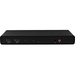 V7 Dual Universal Dockingstation mit USB-C Power Delivery für Desktop-PC/Notebook/Monitor 60W USB Typ C 6X USB Ports 4X USB 3.0 Netzwerk (RJ-45) HDMI DisplayPort Audio Line In -