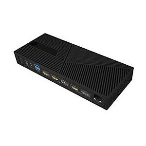 ICY BOX IB-DK2246AC - Dockingstation - für Notebook - USB-C 3.2 Gen 2 / Thunderbolt 3 / Thunderbolt 4 - 3 x HDMI, 2 x DP - 1GbE