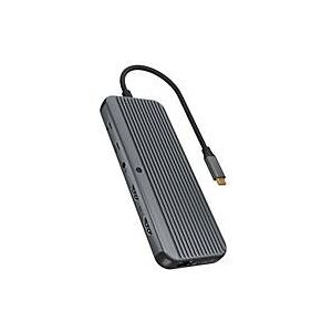 ICY BOX IB-DK4060-CPD - Dockingstation - für Notebook - USB-C 3.2 Gen 2 - 2 x HDMI, DP - 1GbE