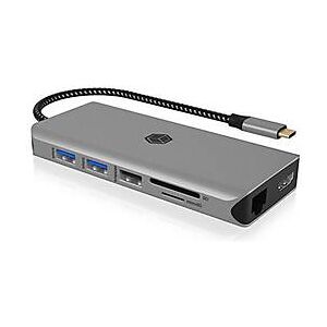 ICY BOX IB-DK4061-CPD - Dockingstation - USB-C - 2 x HDMI - 1GbE - 100 Watt