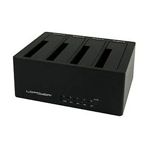 LC-Power LC Power LC-DOCK-U3-4B - HDD-Dockingstation mit Netzanzeige, Ein/Aus-Schalter, Klon-Funktion Schächte: 4 - 2,5