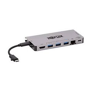 Tripp Lite USB C Docking Station USB Hub 4k w/ HDMI, Gbe Gigabit Ethernet, SD Card Reader, PD Charging - Dockingstation - USB-C 3.1 / Thunderbolt 3 - HDMI - 1GbE
