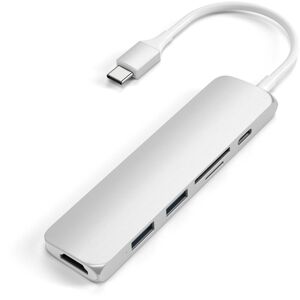 Satechi Type-C USB Passthrough HDMI Hub V2 Silber USB-C auf HDMI