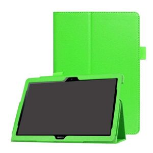 Generic Huawei MediaPad T3 10 etui i læder med Stylus holder - Grøn