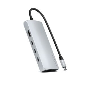 Satechi USB-C Multiport Adapter 8K With Ethernet V3 Sølv