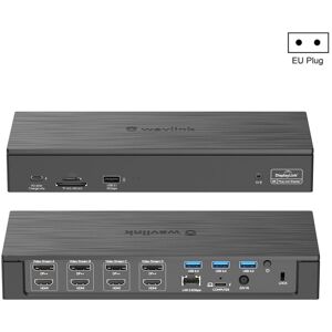 Wavlink UG69PD8 100W PD 18 in 1 Type-C Dock Compatible Type-C Universal Docking Station, Plug:EU Plug